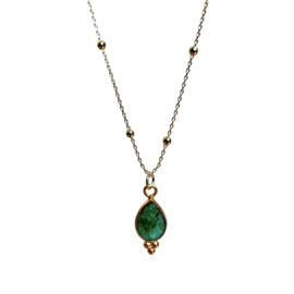 Emerald Necklace Gold Plated / Ketting