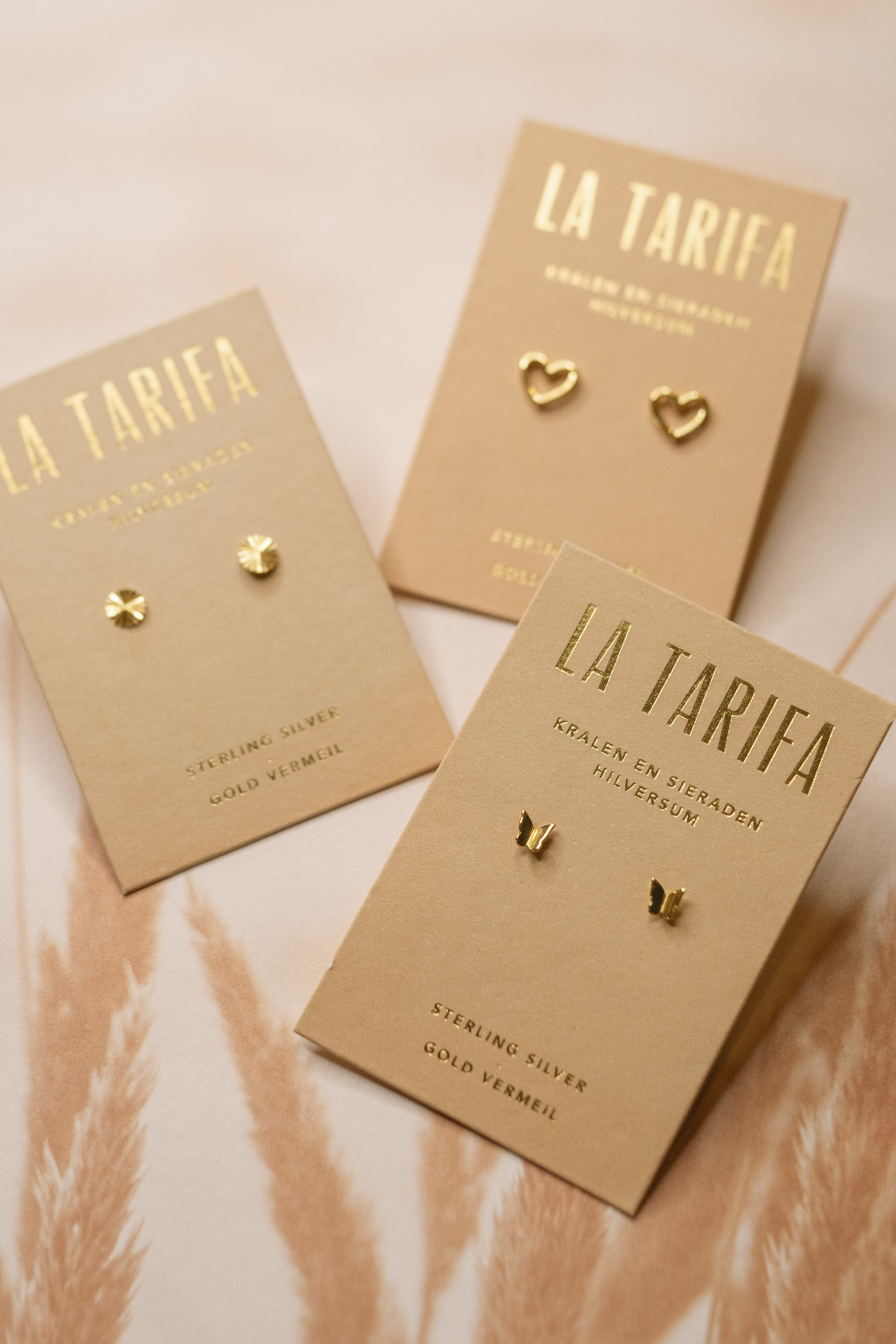 Butterfly Earstuds Gold Vermeil