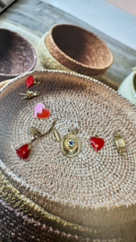 Valentijn Hart Bedel Gold Plated