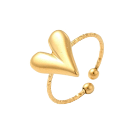 Heart Ring Stainless Steel Gold