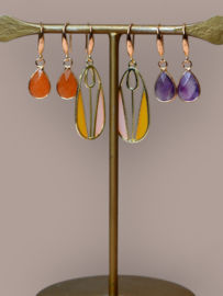 Aventurine Gold Plated Earrings