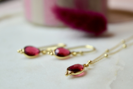 Sundara Roze Toermalijn Ketting - Gold Plated