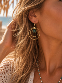 Emerald Mati Oorbellen - Gold Plated
