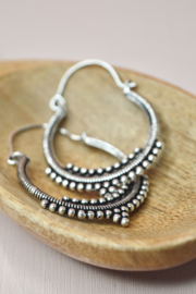 Dotted Indian Hoops - Brass
