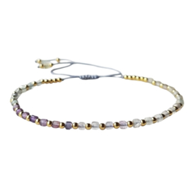 Meditation Stones Bracelet Gold Plated / Muja Juma