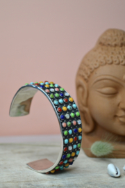 Multi Stone Bangle - Sterling Zilver