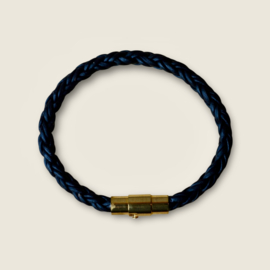 Kaveri Braid Leather Bracelet Black