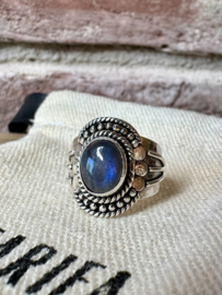 Labradorite Boho Ring Sterling Silver