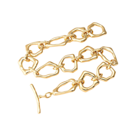 Funky Chains Bracelet Gold Plated