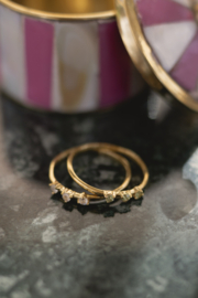 Peridot 3-Stone Ring Gold Vermeil