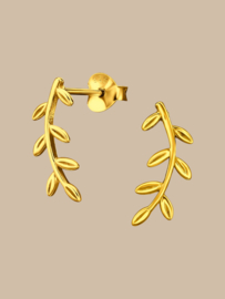 Vine Oorknopjes - Gold Vermeil