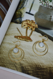 Maansteen Mati Oorbellen - Gold Plated