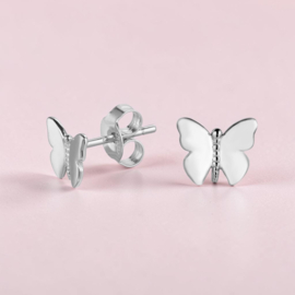 Vlinder Oorstekers - Sterling Zilver