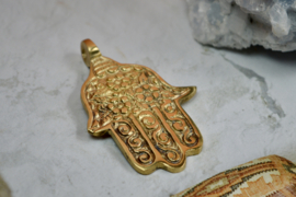 Hamsa Flower Hanger - Brass