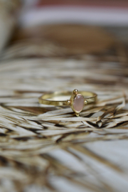 Peach Moonstone Ring Gold Vermeil / Muja Juma