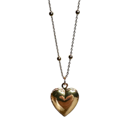 Medaillon Heart Necklace Gold Plated