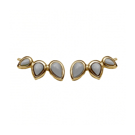 Mother of Pearl Ear Climbers Gold Vermeil