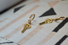 The Key Single Earring Gold Plated