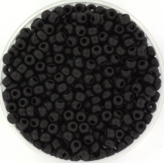 Miyuki Rocailles 3 mm Opaque Matte Black 401F