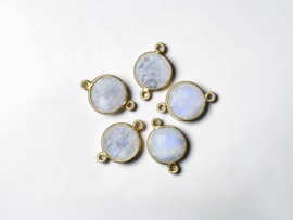 Maansteen Connector Bedel - Gold Plated