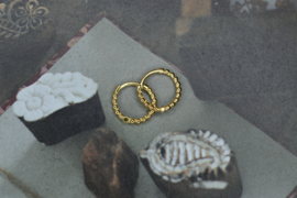 Dotted Hoops Gold Vermeil