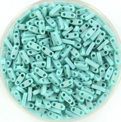 Miyuki Tila's Kwart 5 x 1.2 mm Opaque Matt Turquoise 412FR