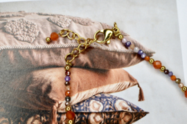 Mix Mineral & Pearl Bracelet Orange