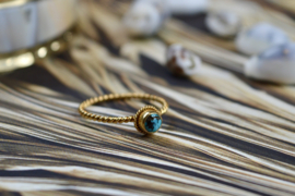 Tiny Turquoise Ring Gold Vermeil