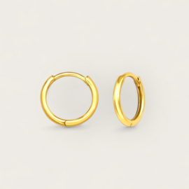 Plain 12mm Hoops Gold Vermeil