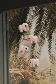 Roze Olifant Keramiek Kraal (1x)