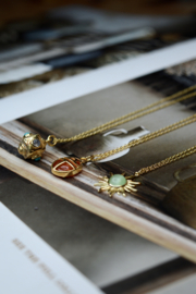 Carnelian Beetle Necklace Gold Vermeil