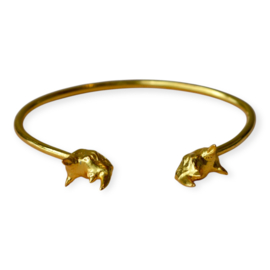 Rhino Bangle Brass