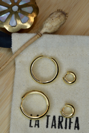 Hoop Earrings Large Gold Vermeil
