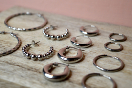 Nira Hoops - Stainless Steel Zilver
