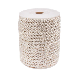 Gedraaid Koord 5mm Ivoor (1 Mtr)
