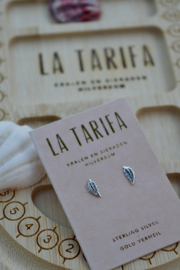 Tiny Leaf Studs Sterling Silver Oorstekers