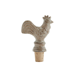Handmade Stoneware Bottle Stopper Rooster / Madam Stoltz