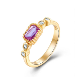 Amethyst Multi Stone Ring Gold Vermeil