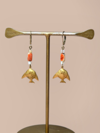 Angel Fish Earrings Brass