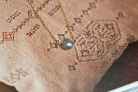 Labradorite Heart Gold Vermeil Necklace