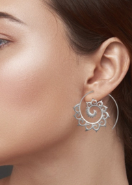 Samui Spiraal Oorbellen - Stainless Steel Zilver