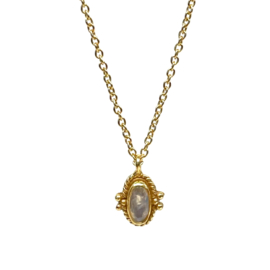 Oval Braided Moonstone Gold Vermeil Necklace / Muja Juma