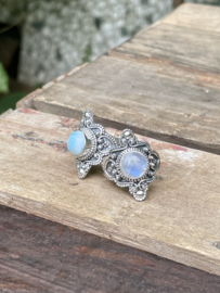 Larimar Boho Ring Sterling Silver