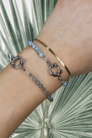 Labradoriet Duo Design Ketting - Stainless Steel