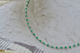 Green Onyx Harmonic Necklace Sterling Silver