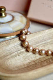 Zoetwater Parel Kralen 7 mm - Champagne (per 4 stuks)