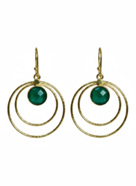Emerald Mati Oorbellen - Gold Plated