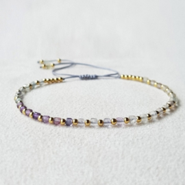 Meditation Stones Bracelet Gold Plated / Muja Juma
