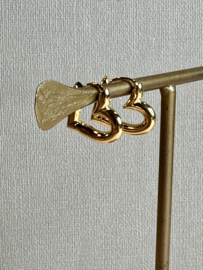 Golden Heart Hoop Gold Plated