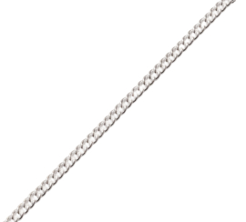 Plain Necklace Sterling Silver 45 cm